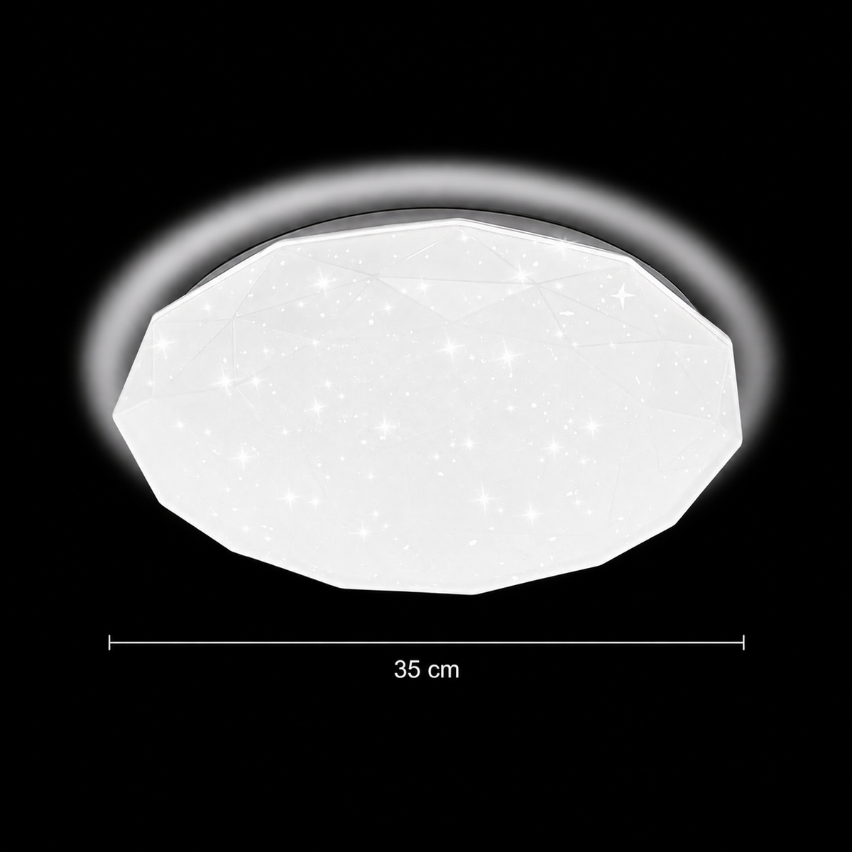 Εξάγωνο φωτιστικό οροφής LED 35 cm, 32W, 3000K / 4000K / 6000K, Λευκά, μεταλλικά και ακρυλικά φωτιστικά οροφής LED Προεπιλεγμένος τίτλος Alessandro Design
