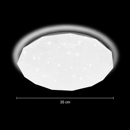 Εξάγωνο φωτιστικό οροφής LED 35 cm, 32W, 3000K / 4000K / 6000K, Λευκά, μεταλλικά και ακρυλικά φωτιστικά οροφής LED Προεπιλεγμένος τίτλος Alessandro Design