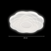 Φωτιστικό οροφής LED λουλουδιών 23 cm, 22W, 3000K / 4000K / 6000K, Λευκά, μεταλλικά και ακρυλικά φωτιστικά οροφής LED Προεπιλεγμένος τίτλος Alessandro Design