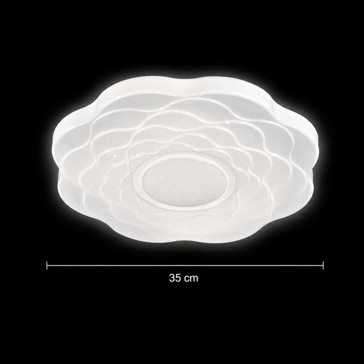 Φωτιστικό οροφής LED λουλουδιών 35 cm, 32W, 3000K / 4000K / 6000K, Λευκά, μεταλλικά και ακρυλικά φωτιστικά οροφής LED Προεπιλεγμένος τίτλος Alessandro Design
