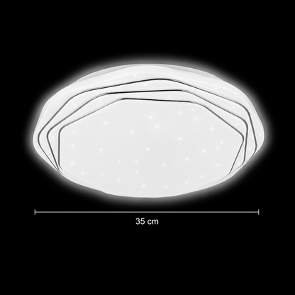 Φωτιστικό οροφής PL152 LED 35 cm, 31W, 3000K / 4000K / 6000K, Λευκά, μεταλλικά και ακρυλικά φωτιστικά οροφής LED Προεπιλεγμένος τίτλος Alessandro Design