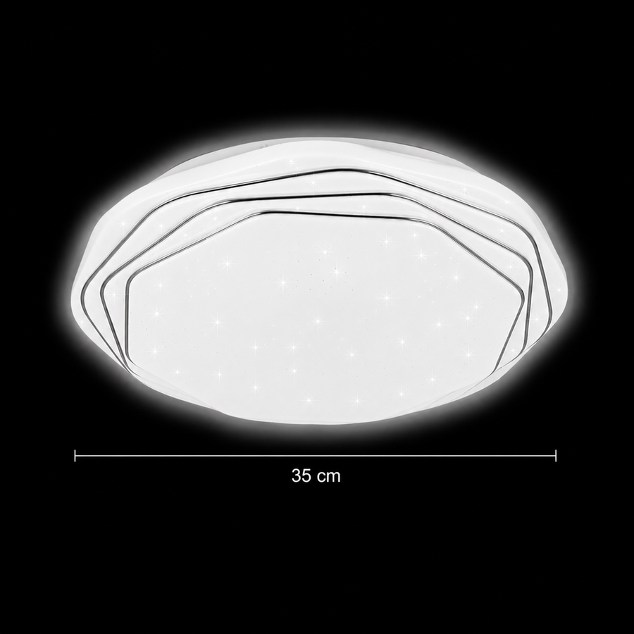 Φωτιστικό οροφής PL152 LED 35 cm, 31W, 3000K / 4000K / 6000K, Λευκά, μεταλλικά και ακρυλικά φωτιστικά οροφής LED Προεπιλεγμένος τίτλος Alessandro Design