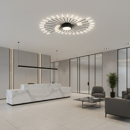 Πολυέλαιος KALESA Grande Supremo LED, Ø130cm, Neutral Light 4000K, 42W, Λευκός, Μεταλλικός και Ακρυλικός