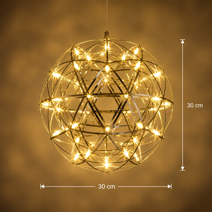 Μοντέρνος πολυέλαιος LED WELD Petito, 18W, Διάμετρος 30cm, Ρυθμιζόμενο ύψος, Γυαλιστερό χρώμιο