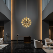 Μοντέρνος πολυέλαιος LED WELD Magno, 18W, Warm Light 3000K, Διάμετρος 50cm, Ρυθμιζόμενο ύψος, Γυαλιστερό Chrome