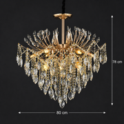 Πολυέλαιος PALERMO Regalis Crystal, 12x E14, Διάμετρος 80cm, Χρυσός