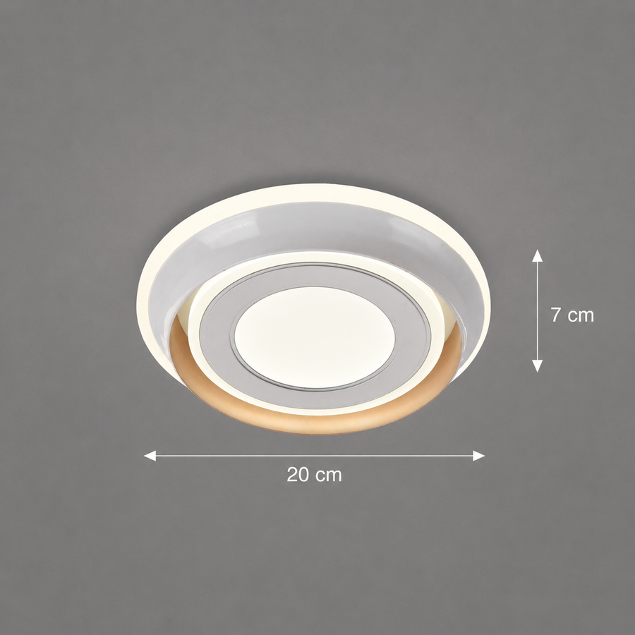 ΚΟΚΚΙΝΟΣ LED Πολυέλαιος, 27W, Διάμετρος 20cm, Ζεστό/Ουδέτερο/Ψυχρό φως, Λευκό, Μεταλλικό και Ακρυλικό