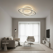 Πολυέλαιος LED με τηλεχειριστήριο VOLTA 96W, Οβάλ, Κρύο/Ζεστό/Ουδέτερο φως, Ρυθμιζόμενο, Μαύρο