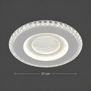CELUN LED Πολυέλαιος, 33W, Διάμετρος 21cm, Ζεστό/Ουδέτερο/Ψυχρό φως, Λευκό, Μεταλλικό και Ακρυλικό