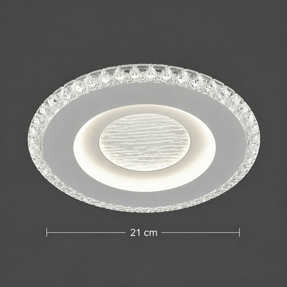 CELUN LED Πολυέλαιος, 33W, Διάμετρος 21cm, Ζεστό/Ουδέτερο/Ψυχρό φως, Λευκό, Μεταλλικό και Ακρυλικό