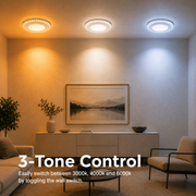 CELUN LED Πολυέλαιος, 33W, Διάμετρος 21cm, Ζεστό/Ουδέτερο/Ψυχρό φως, Λευκό, Μεταλλικό και Ακρυλικό