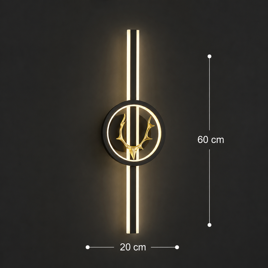 Διακοσμητικό φωτιστικό LED CERBOS, 42W, 60cm, Θερμό / Ουδέτερο / Ψυχρό φως, Μαύρο, Μεταλλικό και Ακρυλικό