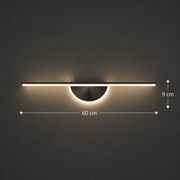 Διακοσμητικό LED φωτιστικό τοίχου BARAM, 21W, 60cm, Ζεστό / Ουδέτερο / Ψυχρό φως, Μαύρο, Μεταλλικό και Ακρυλικό