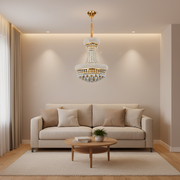 Πολυέλαιος NUVOLA Elegenza Crystal, 12xE14, D50 cm, Χρυσός, Ρυθμιζόμενο ύψος, Μέταλλο και Κρύσταλλο
