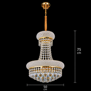 Πολυέλαιος NUVOLA Elegenza Crystal, 12xE14, D50 cm, Χρυσός, Ρυθμιζόμενο ύψος, Μέταλλο και Κρύσταλλο