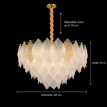 Crystal Chandelier LACE Regalis 21xE14, Διάμετρος 80cm, Ύψος 49cm, Γυαλιστερό χρυσό, Ρυθμιζόμενο ύψος, Κομψή σχεδίαση Crystal Chandelier Προεπιλεγμένος τίτλος Alessandro Design