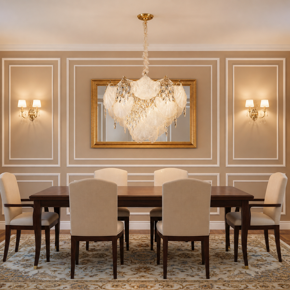 Crystal Chandelier LUXE Magno, 21xE14, Διάμετρος 60cm, Ύψος 40cm, Γυαλιστερό χρυσό, Ρυθμιζόμενο ύψος, Κομψή σχεδίαση Crystal Chandeliers Προεπιλεγμένος τίτλος Alessandro Design