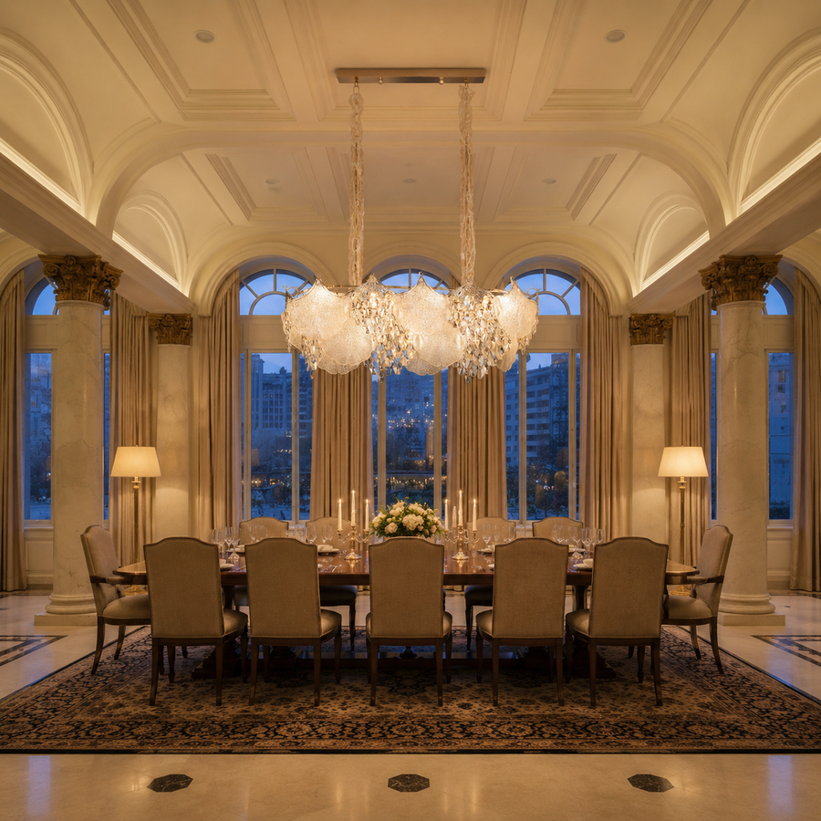 Crystal Chandelier LUXE Supremo, 11xE14, Διαστάσεις 83x33 cm, Ύψος 28cm, Γυαλιστερό χρυσό, Ρυθμιζόμενο ύψος, Κομψή σχεδίαση Crystal Chandeliers Προεπιλεγμένος τίτλος Alessandro Design