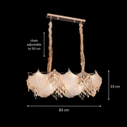 Crystal Chandelier LUXE Supremo, 11xE14, Διαστάσεις 83x33 cm, Ύψος 28cm, Γυαλιστερό χρυσό, Ρυθμιζόμενο ύψος, Κομψή σχεδίαση Crystal Chandeliers Προεπιλεγμένος τίτλος Alessandro Design