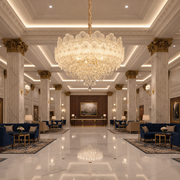 Crystal Chandelier CROWN Regalis 21xE14, Διάμετρος 80cm, Ύψος 45cm, Γυαλιστερό χρυσό, Ρυθμιζόμενο ύψος, Κομψή σχεδίαση Crystal Chandelier Προεπιλεγμένος τίτλος Alessandro Design