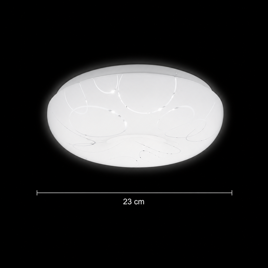 Στρογγυλό φωτιστικό οροφής LED 23 cm, 22W, 3000K / 4000K / 6000K, Λευκά, μεταλλικά και ακρυλικά φωτιστικά οροφής LED Προεπιλεγμένος τίτλος Alessandro Design