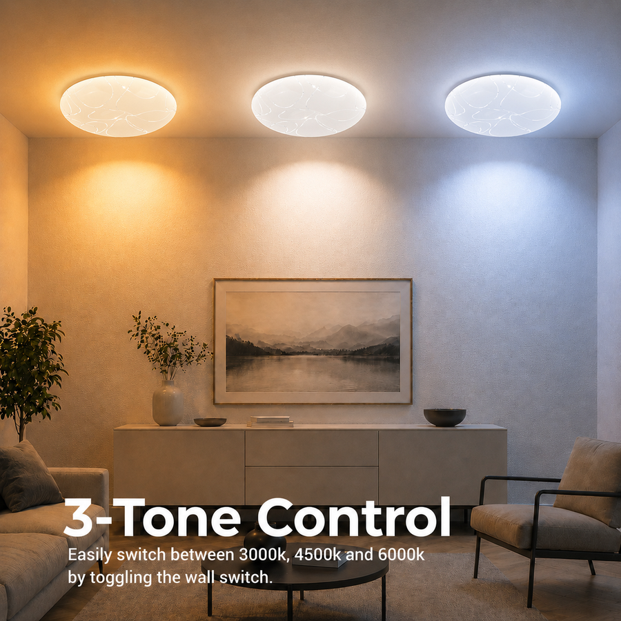Στρογγυλό φωτιστικό οροφής LED 23 cm, 22W, 3000K / 4000K / 6000K, Λευκά, μεταλλικά και ακρυλικά φωτιστικά οροφής LED Προεπιλεγμένος τίτλος Alessandro Design