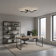 Πολυέλαιος LED με τηλεχειριστήριο ORMS Eleganza, 3000K/4000K/6000K, 56W, Μαύρο