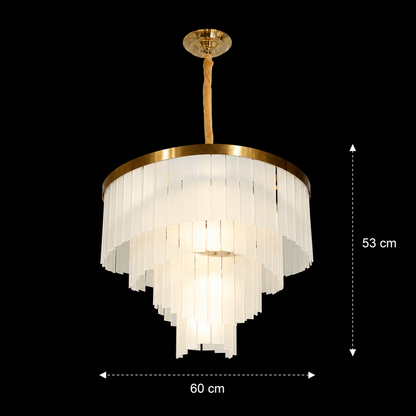 Πολυέλαιος MUNTEAN Magno Crystal, 10xE14, D60 cm, Metal and Crystal, Gold
