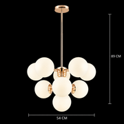 Πολυέλαιος ORBS Magno, 54cm, 9xE27, Σφαίρες, Χρυσός