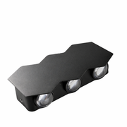 Φωτιστικό τοίχου LED εξωτερικού χώρου AX231, 12W, 6 πηγές φωτός, θερμό φως, μαύρα φώτα τοίχου εξωτερικού χώρου Προεπιλεγμένος τίτλος Alessandro Design