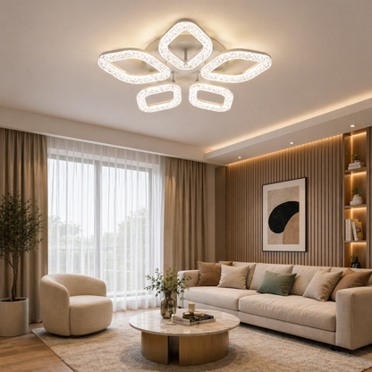 Πολυέλαιος LED με Τηλεχειριστήριο, 67W, Κρύο/Ζεστό/Ουδέτερο φως, Ρυθμιζόμενο, Χρυσό Πολυέλαιοι LED με Τηλεχειριστήριο Προεπιλεγμένος τίτλος Alessandro Design