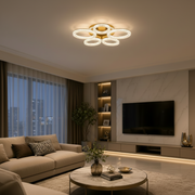 Πολυέλαιος LED με Τηλεχειριστήριο, 66W, Ψυχρό/Ζεστό/Ουδέτερο φως, Ρυθμιζόμενο, Χρυσό Πολυέλαιοι LED με Τηλεχειριστήριο Προεπιλεγμένος τίτλος Alessandro Design