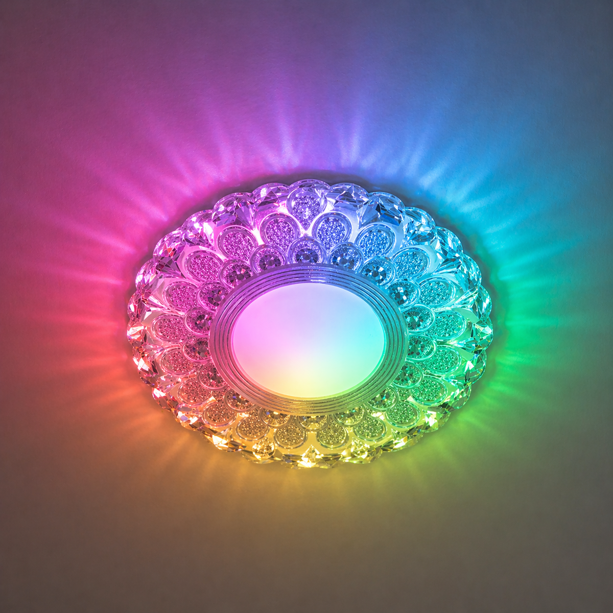 ORBITA LED Spot, 5W, Round, Cold Light + RGB, White, Resin and Glass LED Spot Προεπιλεγμένος τίτλος Alessandro Design