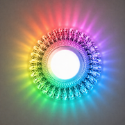 LED Spot ORBITA, 5W, Στρογγυλό, Cold Light + RGB, Λευκό, Ρητίνη και Γυαλί