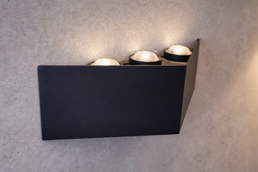 Φωτιστικό τοίχου LED AX230, Εξωτερικό, 6 Πηγές, 6W, Μαύρο, 3000K Φώτα τοίχου εξωτερικού χώρου Προεπιλεγμένος τίτλος Alessandro Design