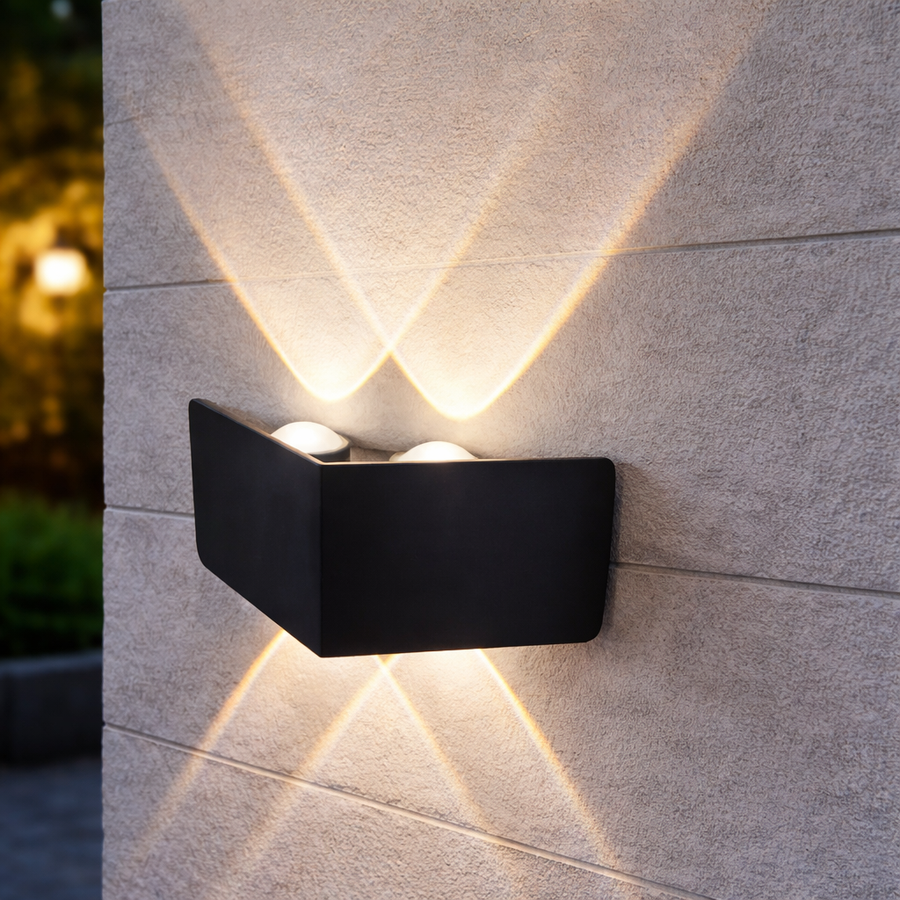 Φωτιστικό τοίχου LED AX230, Υπαίθριο, 4 Πηγές, 4W, Μαύρο, 3000K Φώτα τοίχου εξωτερικού χώρου Προεπιλεγμένος τίτλος Alessandro Design