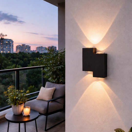 Φωτιστικό τοίχου LED AX232, Εξωτερικό, 4 πηγές, 4W, Μαύρο, 3000K Φώτα τοίχου εξωτερικού χώρου Προεπιλεγμένος τίτλος Alessandro Design