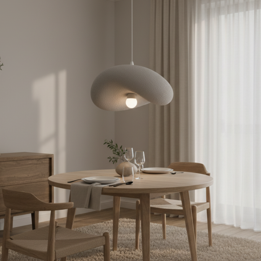 FOAMER Magno Modern Chandelier, 59 cm, Suspended, 1 X E27, Grey, Metal and Foam, Adjustable Height Classic Chandeliers Προεπιλεγμένος τίτλος Alessandro Design