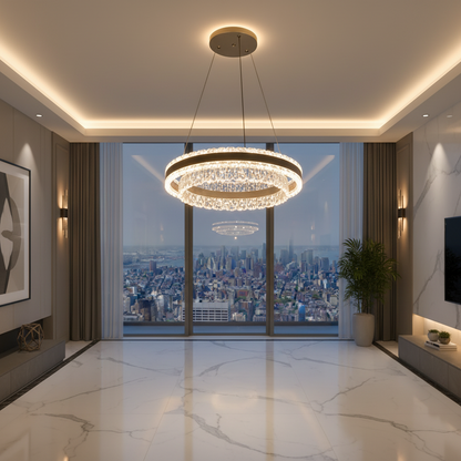 Πολυέλαιος KOSMO LED με τηλεχειριστήριο 115W, Κρύο/Ζεστό/Ουδέτερο φως, Ρυθμιζόμενο, Μαύροι πολυέλαιοι LED με τηλεχειριστήριο Προεπιλεγμένος τίτλος Alessandro Design