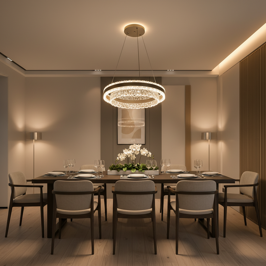 Πολυέλαιος KOSMO LED με τηλεχειριστήριο 115W, Κρύο/Ζεστό/Ουδέτερο φως, Ρυθμιζόμενο, Μαύροι πολυέλαιοι LED με τηλεχειριστήριο Προεπιλεγμένος τίτλος Alessandro Design