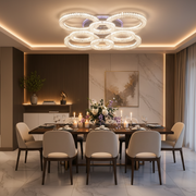 Πολυέλαιος LED RONDA Regalis με τηλεχειριστήριο 141W, 8 κύκλοι, κρύο/θερμ/ουδέτερο φως, ρυθμιζόμενο, λευκοί πολυέλαιοι LED με τηλεχειριστήριο Προεπιλεγμένος τίτλος Alessandro Design