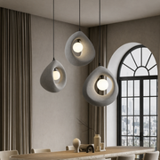 FOAMER Modern Chandelier, 35 cm, Suspended, 1 X E27, Grey, Metal and Foam, Adjustable Height Modern Chandeliers Προεπιλεγμένος τίτλος Alessandro Design