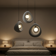 FOAMER Modern Chandelier, 35 cm, Suspended, 1 X E27, Grey, Metal and Foam, Adjustable Height Modern Chandeliers Προεπιλεγμένος τίτλος Alessandro Design