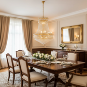 Crystal Chandelier EMPIRE Eleganza 10xE14, D50 cm, Χρυσό, Ρυθμιζόμενο Ύψος, Metal and Crystal Crystal Chandeliers Προεπιλεγμένος τίτλος Alessandro Design