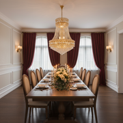 Crystal Chandelier EMPIRE Magno 10xE14, D60 cm, Χρυσό, Ρυθμιζόμενο ύψος, Μεταλλικοί και Κρυστάλλινοι Πολυέλαιοι Προεπιλεγμένος τίτλος Alessandro Design