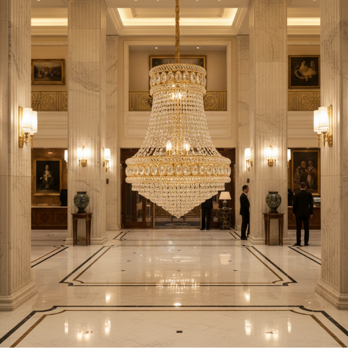 Crystal Chandelier EMPIRE Eleganza 10xE14, D50 cm, Χρυσό, Ρυθμιζόμενο Ύψος, Metal and Crystal Crystal Chandeliers Προεπιλεγμένος τίτλος Alessandro Design
