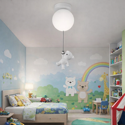 Πολυέλαιος LED URSULETI CP210 Globe 15cm, Ύψος 47cm, 1xE27, Αναρτημένοι, Μεταλλικοί και Ακρυλικοί Παιδικοί Πολυέλαιοι Προεπιλεγμένος Τίτλος Alessandro Design