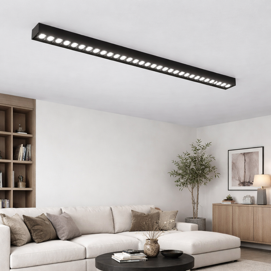 Γραμμικό Πλέγμα Προβολέα LED Εφαρμοσμένο 30W, Ουδέτερο φως 4000k, 30 πηγές, 80 x 3,5 x 6,5 cm φώτα οροφής LED Προεπιλεγμένος τίτλος Alessandro Design