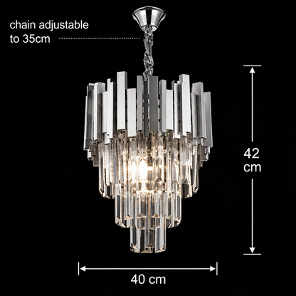 Crystal Chandelier BLOIS Nobile 5xE14, Διάμετρος 40cm, Χρώμιο, Ρυθμιζόμενο ύψος Crystal Chandeliers Προεπιλεγμένος τίτλος Alessandro Design