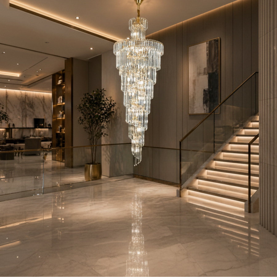 Crystal Chandelier BELLARIVA 27xE14, D60 cm, Gold, Metal and Crystal Crystal Chandeliers Προεπιλεγμένος τίτλος Alessandro Design